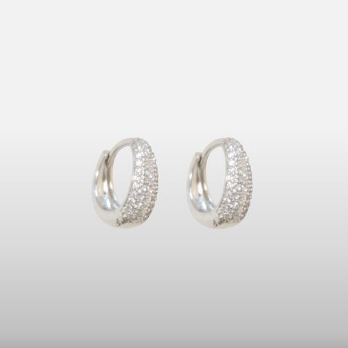 SILVER925- MOON HOOP