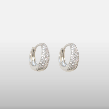 SILVER925- MOON HOOP